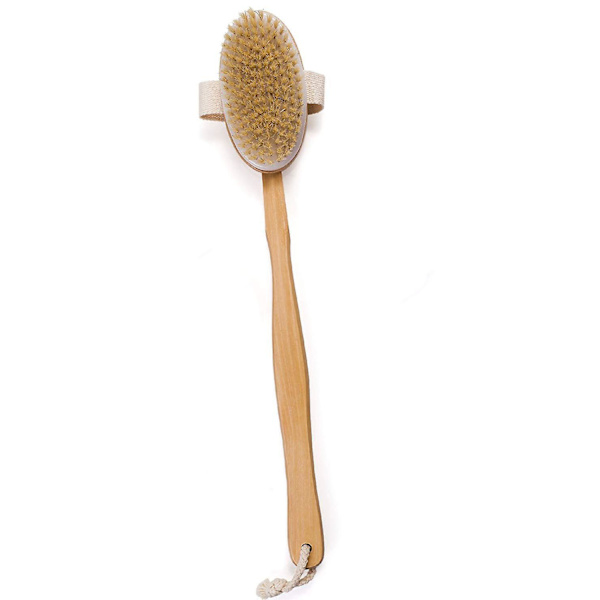 Kropsbørste & massagebørste - Tørbørste til massage, 41x6,5cm