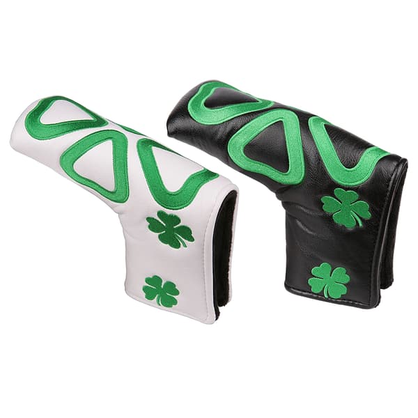 Udsøgt PU-læder Golfbold Putter Headcover med magnet white