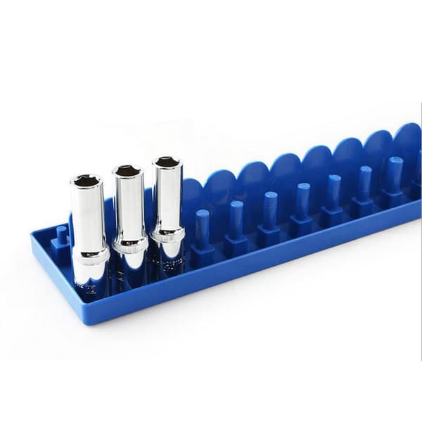 1/2 Socket Organizer Hållare Rack Sleeve Förvaringsfäste Verktygslåda Blue Metric L 1Set