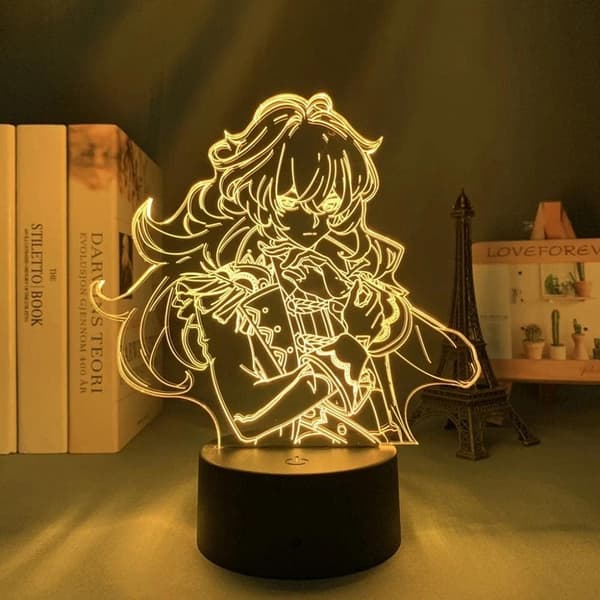Genshin Impact Diluc lampa Game Light 3D LED Night Lights Tab