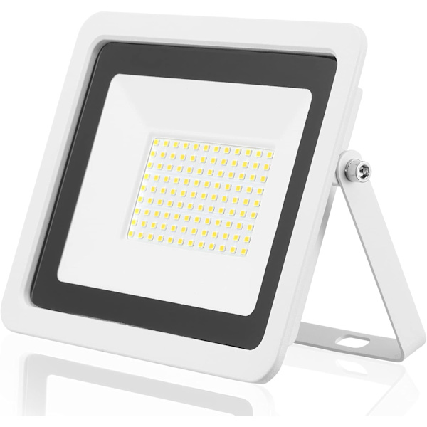 20W LED Flood Light Vit Reflektor Ultratunn Floodlight IP66 Wa
