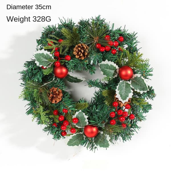 Julkrans dekorativ dörrhängande fönsterväggdörr
