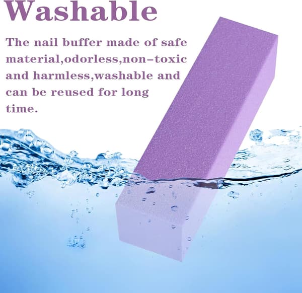 10 st Nagelbufferblock, Professionell 120 Grit Nagelslippblock