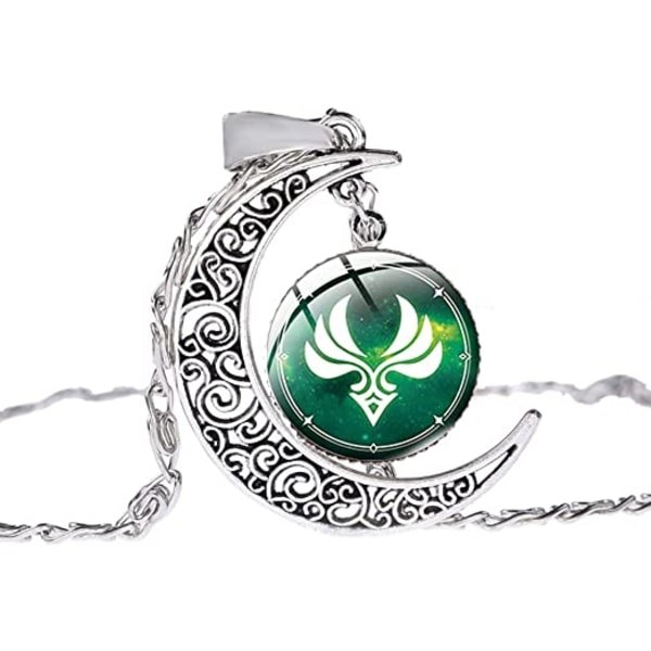 Moon Pendant Genshin Impact Glas Kupol Crescent Pendant-vind