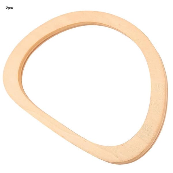 2 stk lite trehåndtak for DIY håndlaget veske tilbehør