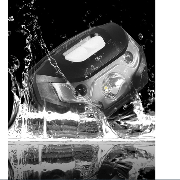 D500 USB LED Head Torch IPX6 Ljuslägen för cykling black