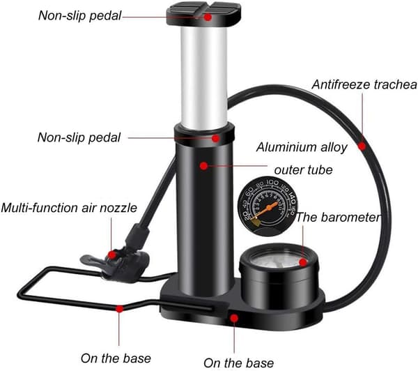 Pumpcykel för alla cyklar Bärbar minicykelpump