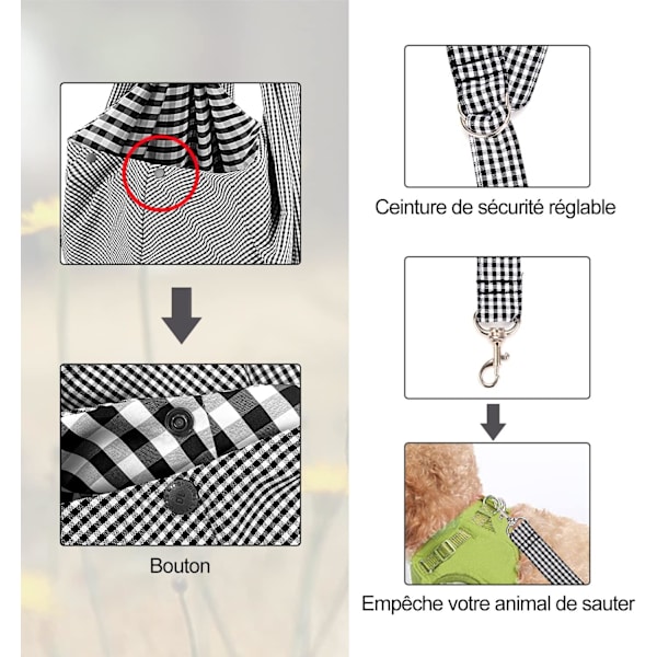 Hundhållare, Vändbar Sling Hundbärare Axelrem, Adjusta