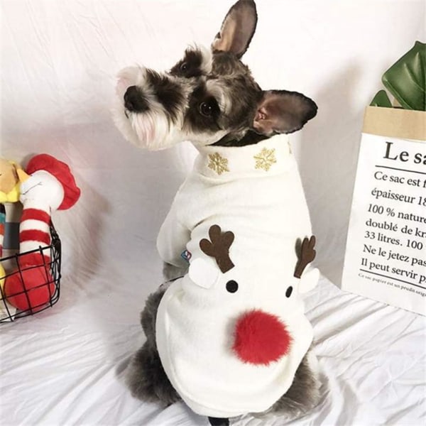 Jul Hunddräkt Djur Djur Vinter Varma Kläder Kappor Kappa Festkläder För Små Hundar Xl Stl.