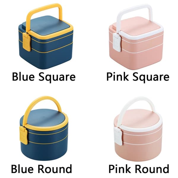 Varmere Matbeholder Matboks ROSA RUND RUND Pink Round-Round