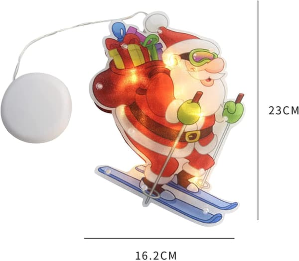 LED Sugekop Julemandslampe, String Light Julevindue-C