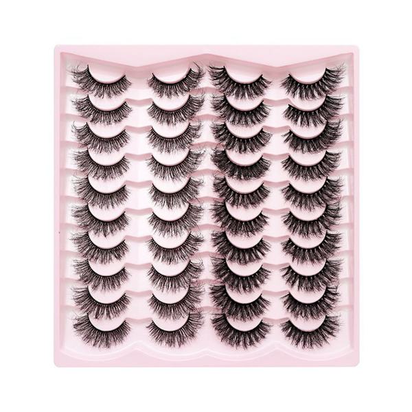 Tekoripset Irtoripset Cat-Eye Ripsienpidennykset Tekominkkiripset Luonnollisen näköiset Muhkeat Wispy-ripset, jotka näyttävät pidennyksiltä 4