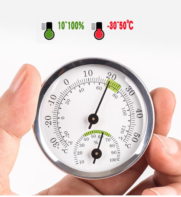 1 x 58 x 12 mm Analog Hygrometer termometer för inomhus/utomhus