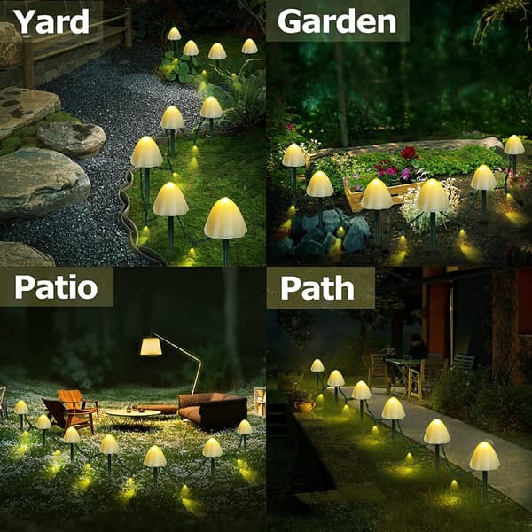 Solar Garden Lights Udendørs, Solar Svampelys