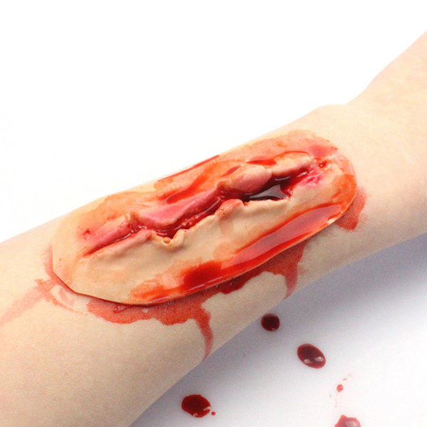 Halloween Bloody Scars Patch Set Zombie-tema Fest Fotorekvisita Dekormaterial för Halloween Flickor Pojkar Makeup Party Hidden wound - A