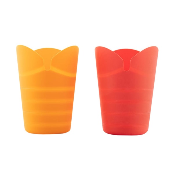 2x Kokoontaitettavat Popcornkulhot Mikroaaltouuniin red