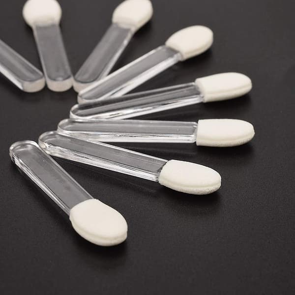 Engångsögonskuggsborstar Makeup Applikator Svamp Transparent Beauty Tools 10st/ set