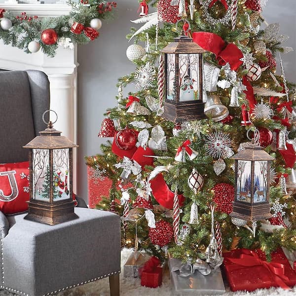 Julepynt, 3 stk. Julepynt Lys Vintage Julelys Med LED fyrfadslys