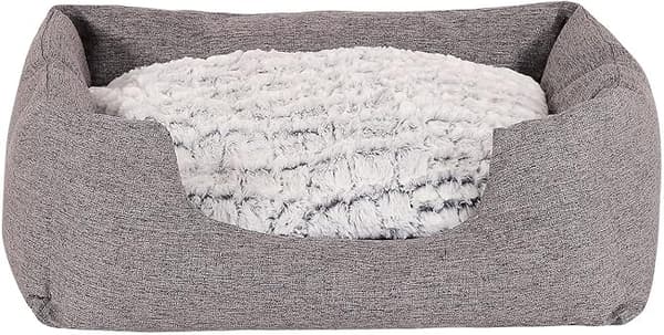 Hundeseng Reversibel Pute Hundekurv (S) 60x50 cm Grå