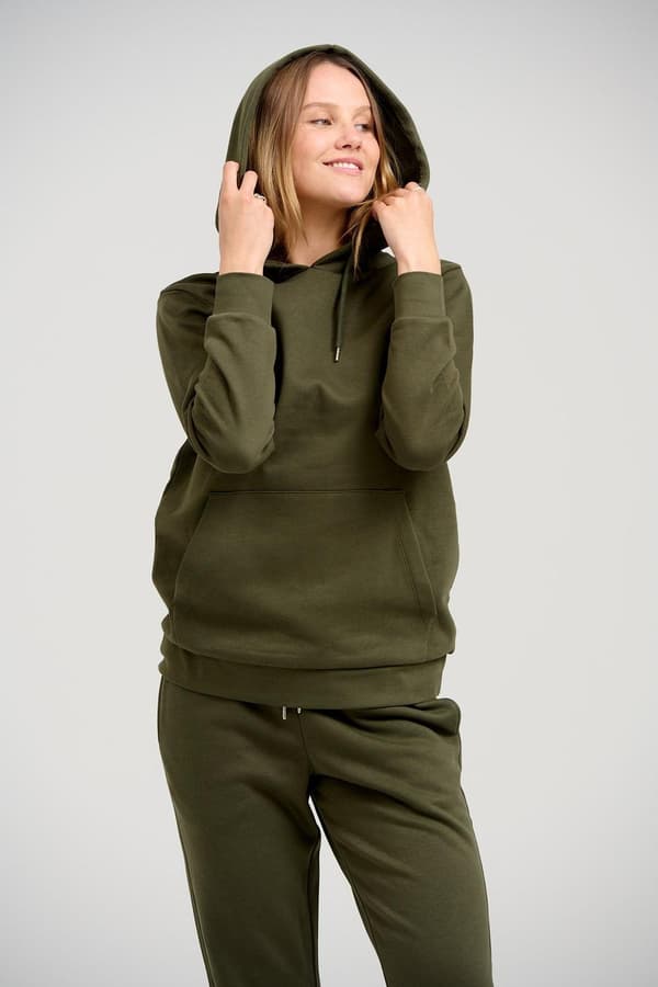 Basic Hoodie Sweat - örkgrön Grön M