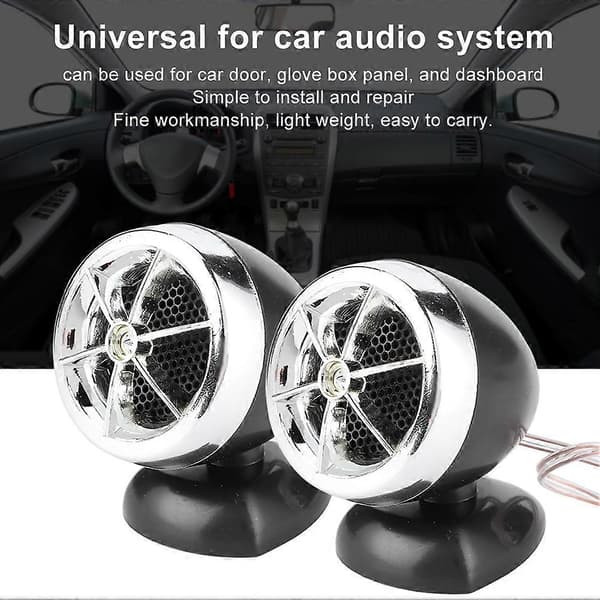 1200W 12V diskanthøyttaler Mini Horn Musikk Dome Høyttaler for Bil Audio SystemSølv