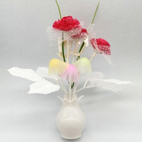 LED Mushroom Night Lights Blommig lampa 1 1