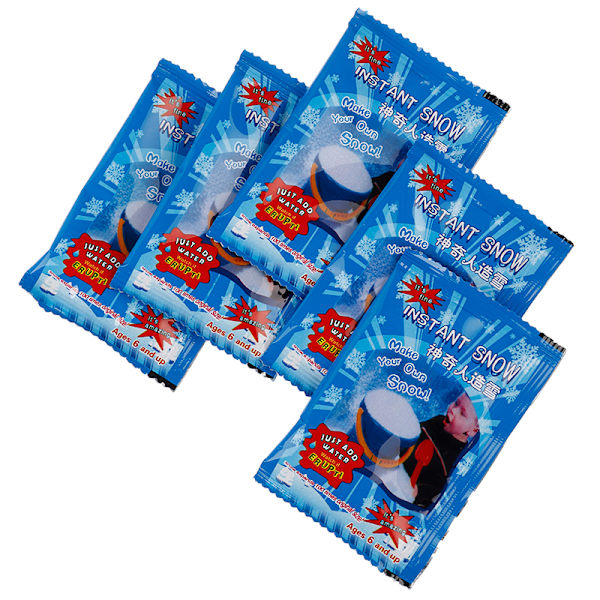 1/5-pack artificiell snö Omedelbar snöpulver Fluffy Snowflake F 5pcs