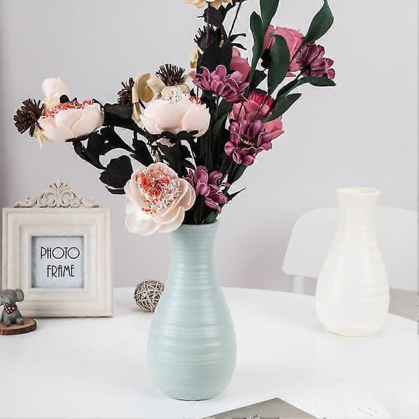 Höftformad Vas i Plastmaterial 20cmx10.5cm Imitationskeramisk Blomvas & Plastblomvas För H
