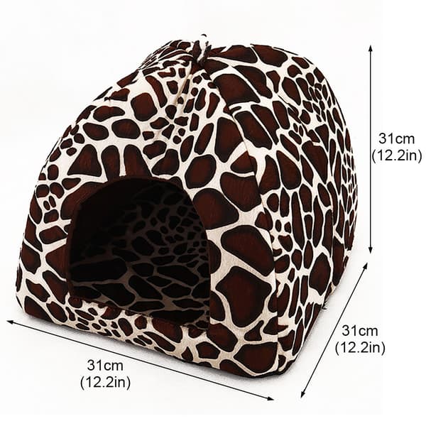 Pet Winter Plush House Avtagbart och tvättbart Vikbart jukt M