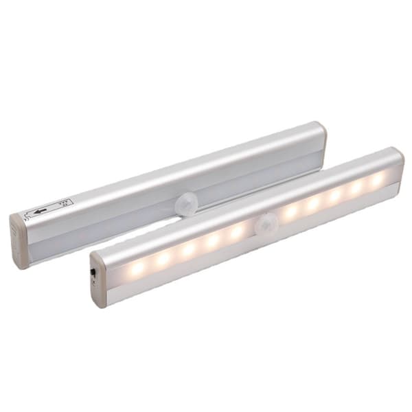 1 kpl (lämmin valo) 10 LED, (lämmin valo) langaton, USB-ladattava