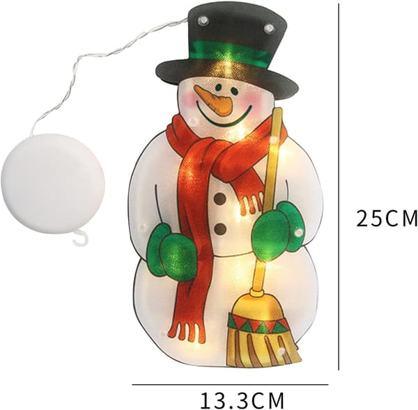 LED jul sugkoppsljus, glasfönsterdekorationslampor