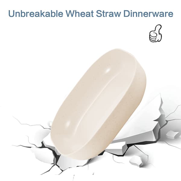 4 stk polypropenplasttallerkener med dype sider for oppvaskmaskin ecru