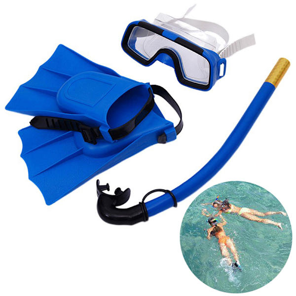Children Diving Mask Set Anti-Fog Swimming Goggle Masks Snorkel Orange