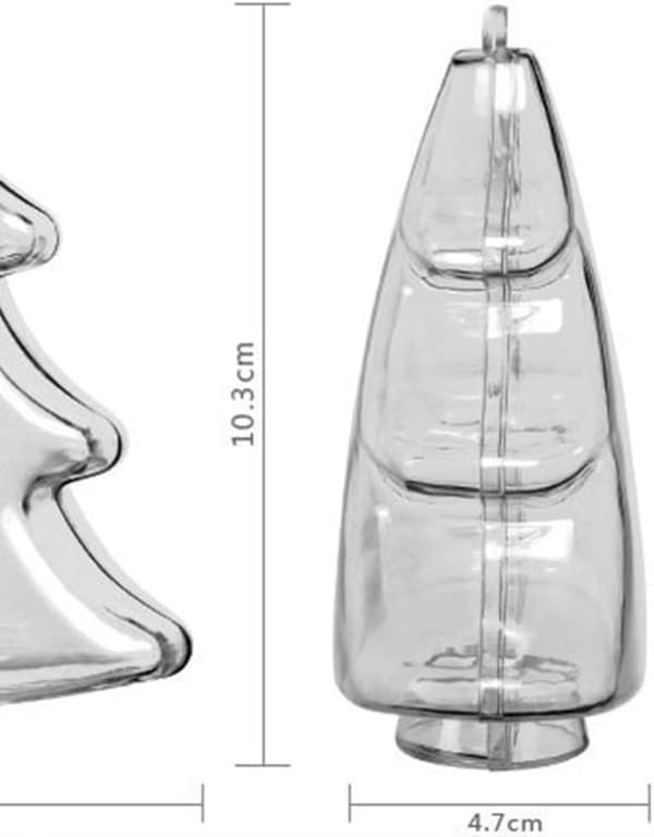 5 stk. Transparente julekugler