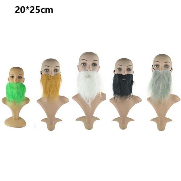 5 stykker falske skjegg mustasjer jul halloween skjegg voksen barn A