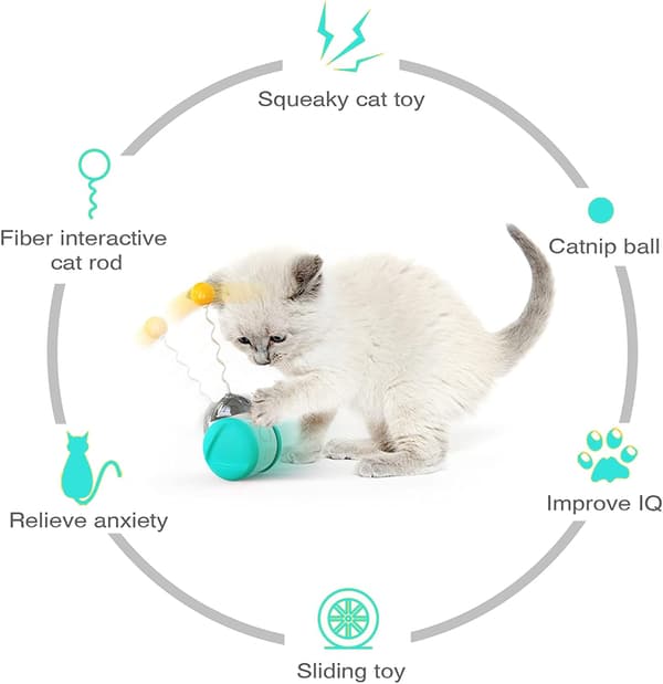 Kattleksaker för innekatter, kattgodisleksak, Balansbildesign
