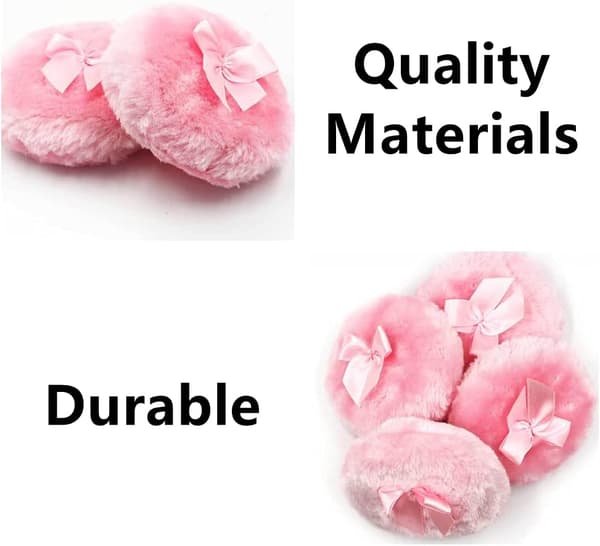 Fluffy Plush Powder Puff, Soft Face Powder Puff Bowknot