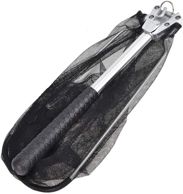 Fiskelandningsnät, vikbart triangulärt dammnät av aluminiumlegering