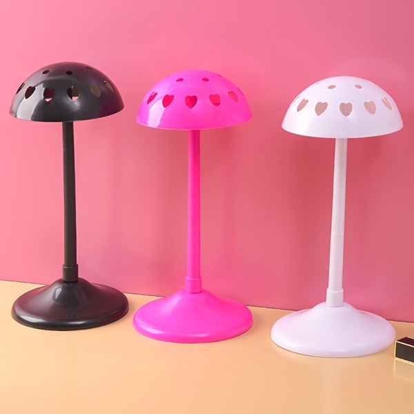 Portabel Cap Skyltdocka Huvud Peruk Stativ Stabil Dummy Praktisk Black