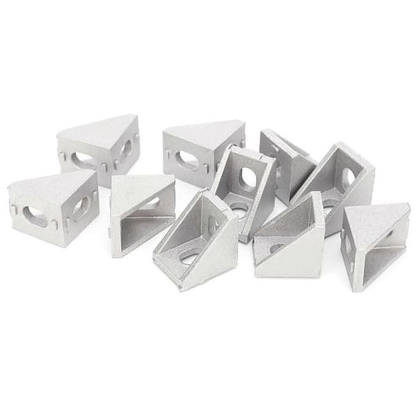 10 stk. aluminium retvinklet stik 3D-printer 2020 ekstruderingsprofil EU-standardkode T-type