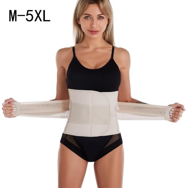 waist trainer korsett mage bälte svart 4XL