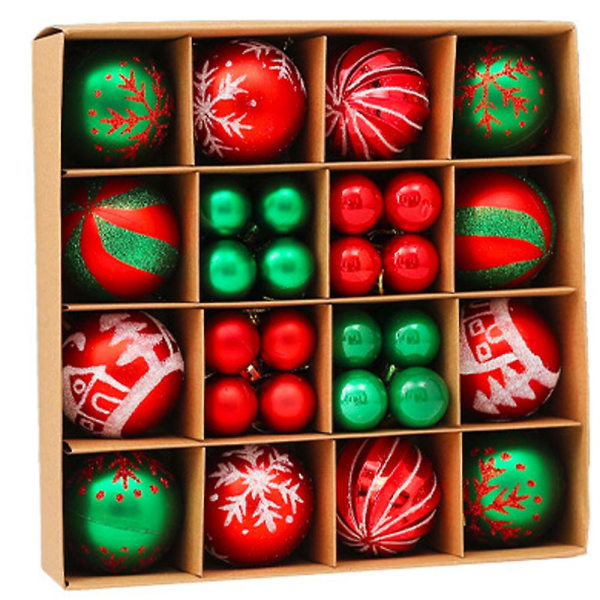 Julkulor för juldekorationer - julgransprydnader för jul- och festdekorationer style 3
