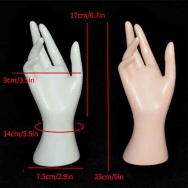 Skyltdocka Hand Finger Smycken Armband Display Stand Hållare black