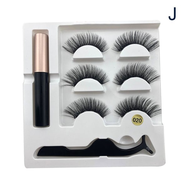 3D Faux mink Magnetic Eyelashes Magnetic Set (Eyeliner & Magneti blackF 16