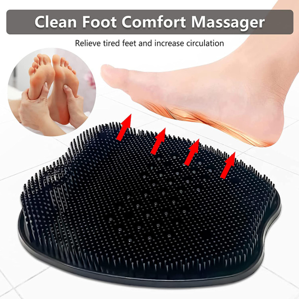 Fodbørste skrubber massagebruser med silikone sugekop
