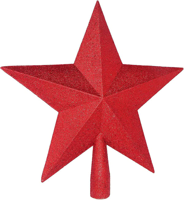Glitter Star Juletretopp - Jule splintsikker juletrepynt Treetop