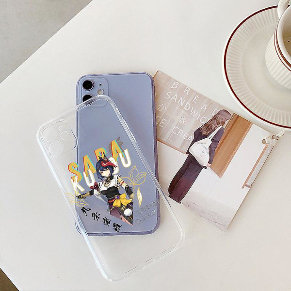 Genshin Impact iPhone-deksel for 13 12 11 Pro Max Mini 8 7 6 Plus Funny Creative Shell For X Xs Xr Se 2020 Cover Coque-7 For iPhone 11Pro Max