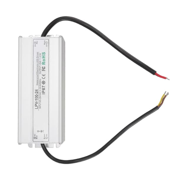 LED-drivrutin Vattentät IP67 Konstant Spänning Strömförsörjning Transformatoradapter 100W 24V 4.5A
