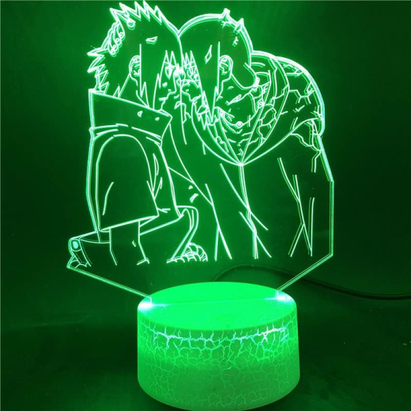 Naruto Kakashi Uchiha Sasuke 3D Illusion Natlampe Sm