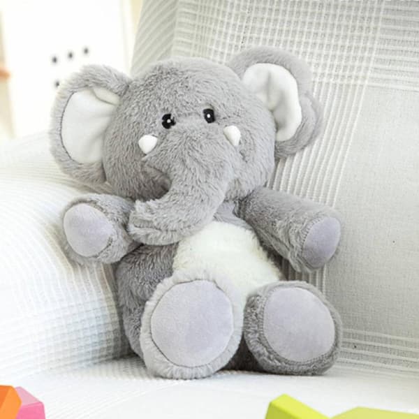 Krammedyr Elefant med Varmende og Kølende Effekt gray